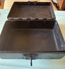 Hand Made Vtg  Safe Black Metal W Combination Lock Cash Jewelry Box Safe Stash