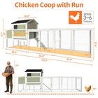 Wooden Chicken Coop  Large Outdoor Hen House And Box Poultry Cage  Rabbit Hutch
