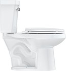 Two Piece Elongated Toilet 17 5in Ada Height  1 28 Gpf Soft Close 12in Rough-in