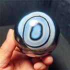 Top 331g Natural Polished Silk Banded  Agate Geode Crystal Madagascar By1216