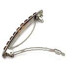 925 Solid Sterling Silver Multicolor Baltic Amber Designer Classic Nice Barrette