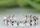 925 Sterling Silver Star Toe Ring Adjustable Band Women White Gold Plated Jewelr
