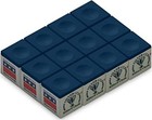 Silver Cup Blue Pool Billiard Cue Stick Chalk  12 Pack 