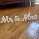 Mr And Mrs Wedding Wooden Sign Wood Letters Decor Table Top Standing Party Props