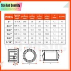 Tanstic 170pcs 6 Sizes Cable Snap Bushing Grommets Kit  Black 6 Sizes 