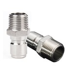 2 Pack Stainless Steel Male Quick Disconnect Fpt 1 2  Home Brew M  Silver