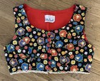 Vtg 70   s Bobbie Brooks Floral Flare Leg Pants Suit Halter Top Hippie Sz Xxs  a8