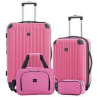 Travelers Club Luggage Travelers Club Midtown Hardside 4-piece -  Bubble Gum