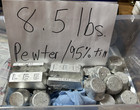 1 Pound Tin pewter Metal Round  lee lyman Ingots 95  Pure Tin For Crafts casting