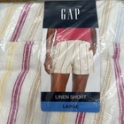 Gap Shorts Women Large  Sun Stripe New Rayon Blend White Size Large Msrp  49 95 