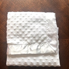 Baby Starters White Dot Minky Satin Trim Back Security Blanket Lovey Plush 30x40