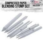 Us Art Supply 10pc Blending Stump Tortillon Stick Set Pastel Chalk Drawing