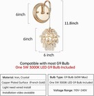 Rose Gold Crystal Wall Sconce Hardwired Romantic Mini Chandelier Closet Bathroom