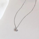925 Sterling Silver Plated Necklace - Sparkling Zircon Clavicle Chain Jewelry