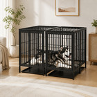 52x40   Largest Dog Crate With Divider 2 Pull-out Trays  Dog Cage Kennel Cover