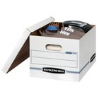 Bankers Box Basic Duty Letter legal File Storage Box With Lids  10 Pack  White