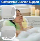 Bath Pillow For Tub     Ergonomic Dual-roll Headrest With Breathable 3d 4d Mesh  6