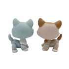 2pcs Littlest Pet Shop Toy Girls Bobble Head Blue And Brown Husky  1012  1930