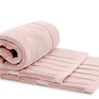 White Classic Luxury Bath Mat Floor Towel Set - 100  Cotton 22x34  2 Pack  Pink