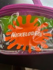Nickelodeon Splat Logo Fanny Pack Bag Clear Purple Green Vtg 90s