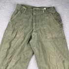 Og 107 Military Pant Mens 28x26 Green Cotton Button Fly Sateen Us Army 60 s