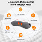 3-in-1 Rechargeable Electric Lumbar Support Pillow With Heat   Massage   Tractio