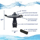 Aerating Pond Fountain  1 4 Hp  2 500 Gph  White Led Lights  100  Cord