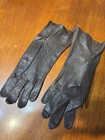 Vintage 1950s Aris Leather Dress Gloves     Made In France     Dark Espresso Brown    