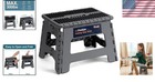 Compact 9  Step Stool For Adults   Kids - Safe  Lightweight   Versatile Use