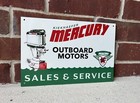 Mercury Outboards Motors Service Marine  Gasoline Metal Sign Oil Gas Dealer