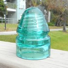 Nice Green Aqua Cd 132 Patent 1871 Bullet Style Glass Insulator  s 