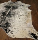 Premium  Brazilian Salt   Pepper Xlarge Natural Cowhide Rug 86 x87  