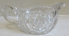 Vintage Uv Reactive Brilliant Cut Creamer Glass With Handle
