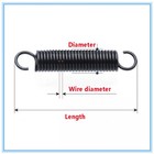 0 3mm 0 4mm 0 5mm Wire Diamete Hook Extension Tension Spring Steel Various Sizes