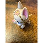 Littlest Pet Shop Great Dane 1844 Cream Pink Flower Blue Eyes Lps Dog Figure