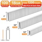 18 Gauge 1 4  Narrow Crown Staples 1 2  3 4  1  1200pcs