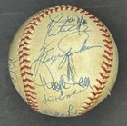 Signed 1989 Texas Rangers Team Rawlings Baseball  18 Signatures  W case