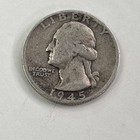 1945 S Washington Quarter Circulated Silver 25c Coin