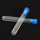 10 30 50 100pcs Plastic Clear Lab Test Tubes Vial Sample Container Bottle
