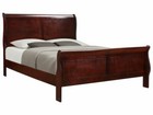 New Queen King Twin Full 5pc Cherry Brown Sleigh Bedroom Set Modern Bed d m n c