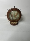 Quirky Vintage 1940s 50s Boat Steering Wheel Wooden Lamp With Fish Homemade  Old