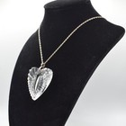 Waterford Crystal Heart Pendant Necklace Sterling 20  Box Pouch