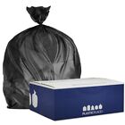 Plasticplace 7-10 Gallon High Density Trash Bags - Black  Case Of 1000 Bags