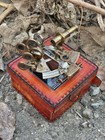 Solid Brass Working Sextant With Beautiful Leather Case Antique Finishnavigation