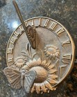 Vtg White Swan Butterfly Sundial 1995 Brass