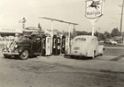 Vintage Mobil Gas Station Photo Pegasus Pumps Service Station 1940s Gasoline
