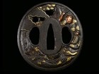  tsuba  Japanese Antique Sword   pine Tree   Figure Openwork    Samurai Katana Bushi