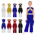 Us Girls Praise Dance Outfits Liturgical Worship Dance Dress With Wide Leg Pants