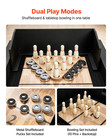 9ft Led Shuffleboard Table 2-in-1 Shuffleboard Bowling Game Set W  Accessories