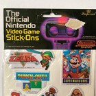 1988 Nintendo Official Video Game Stick-ons Stickers Zelda Super Mario Bros Punc